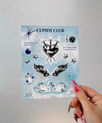 Angel Baby sticker sheet next to a hand for size comparison