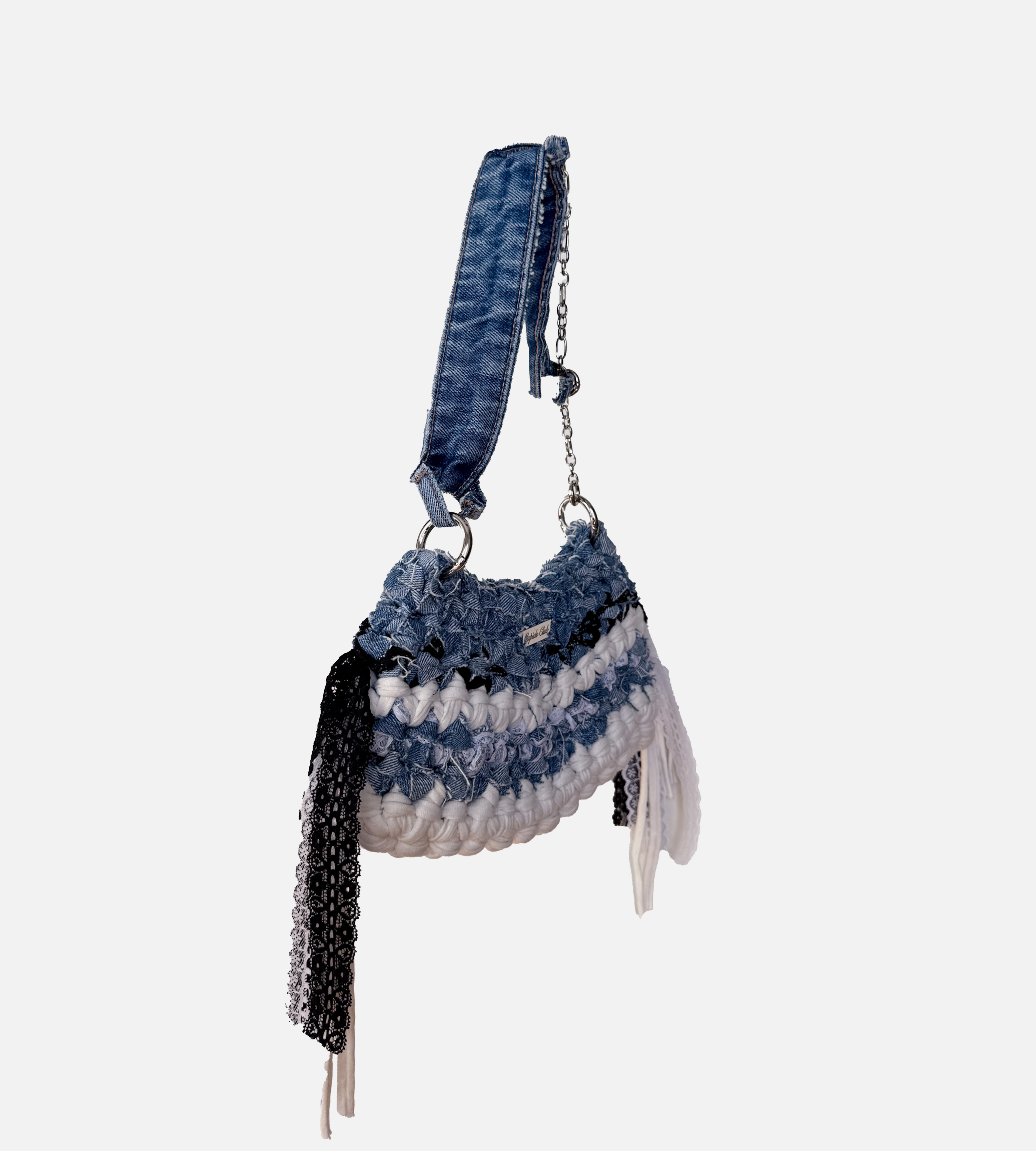 Lucy bag in denim and white from Sora collection