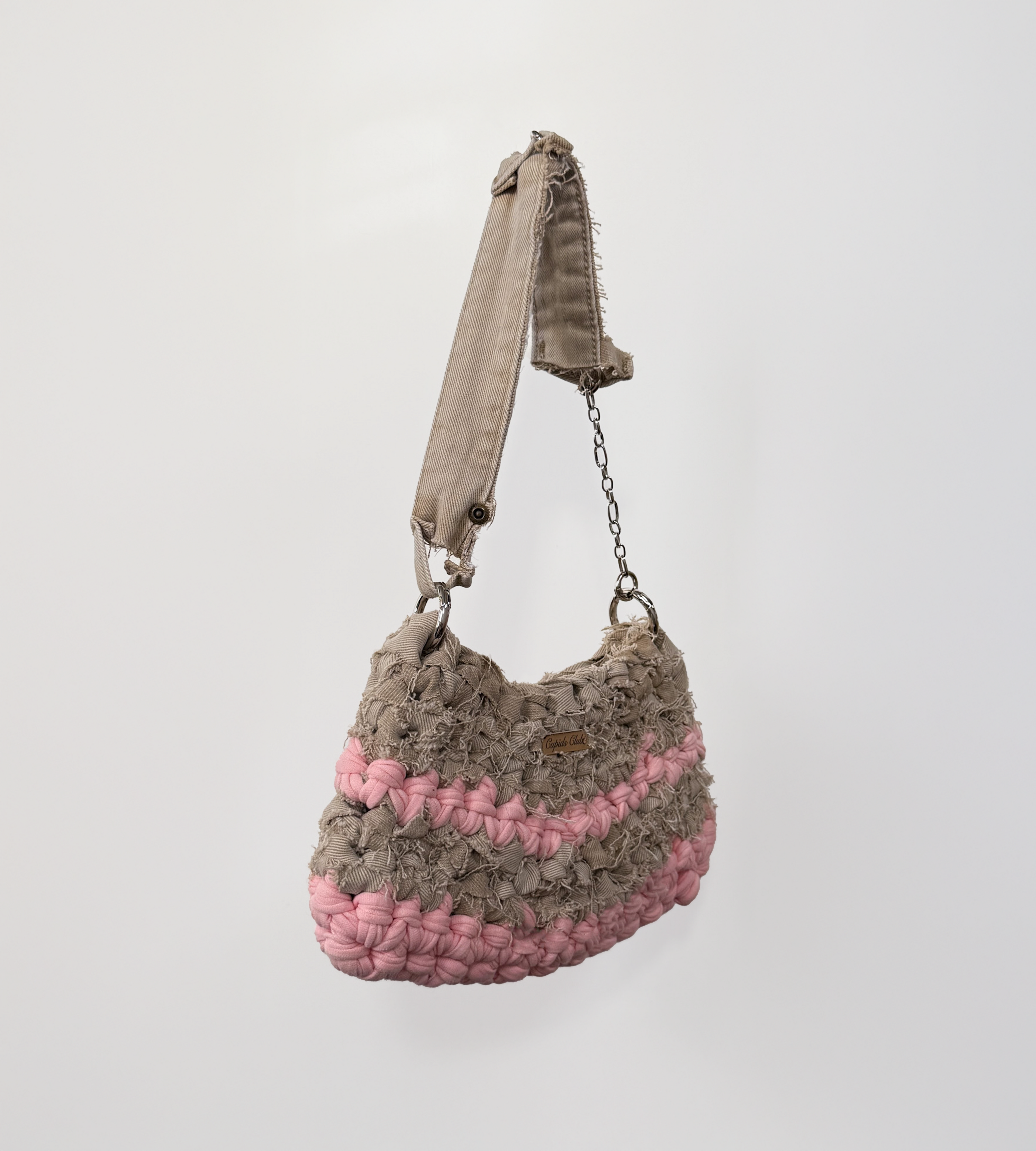 Lucy Purse - Khaki and pink