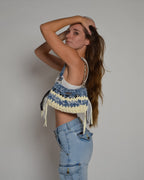 Lucy – Denim/Butter Yellow