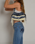 Lucy – Dark Denim/Butter Yellow