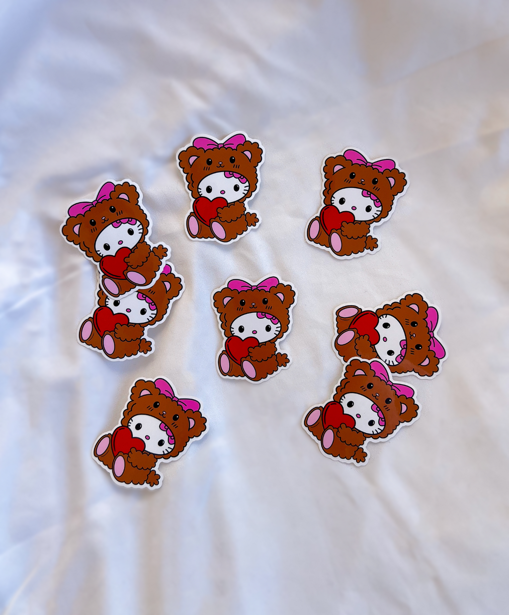 Straight view of Teddy Bear Kitty Stickers