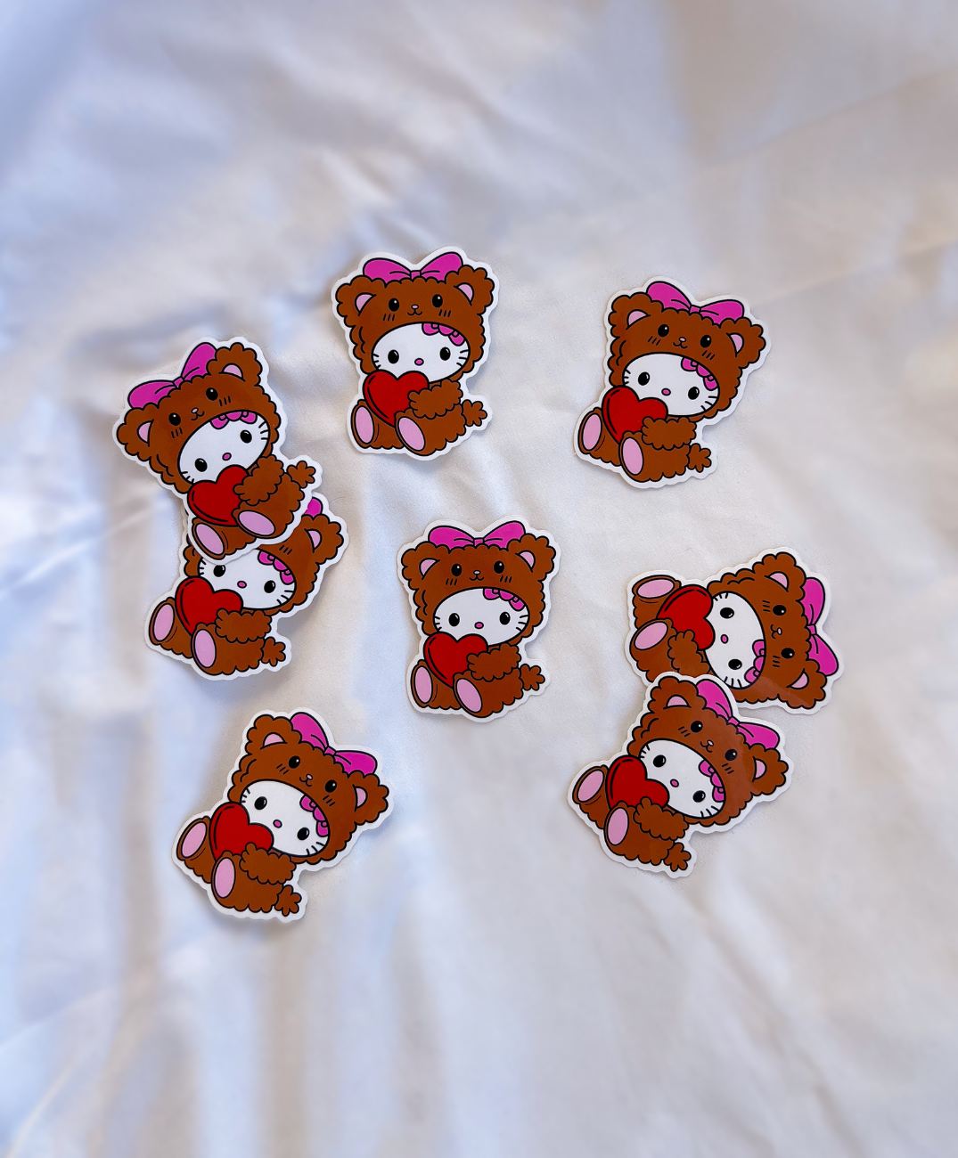 Straight view of Teddy Bear Kitty Stickers